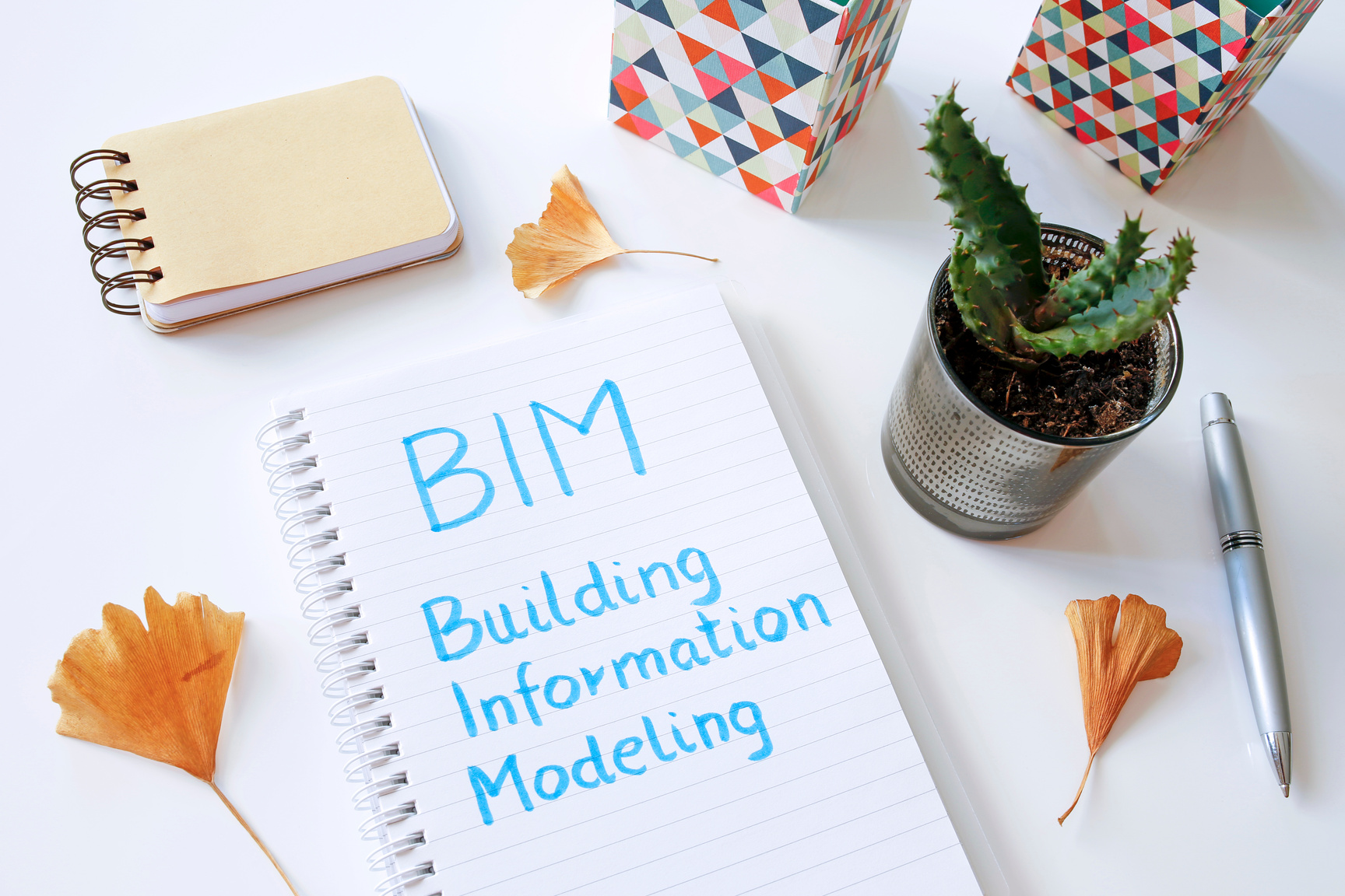BIM Building Information Modeling written in notebook
